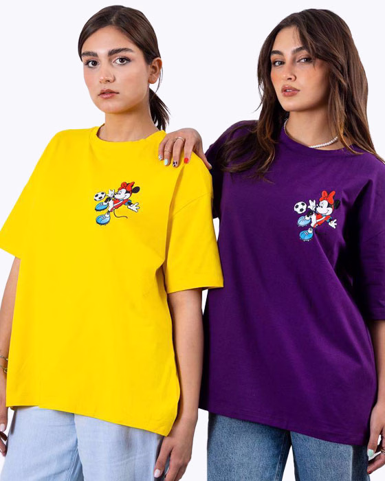 تیشرت لانگ پنبه ای میکی موس زنانه KIDDY